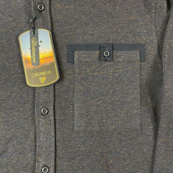 Cremieux Shacket Flannel Shirt Mens Medium Casual Long Sleeve Soft Preppy - Picture 4 of 11